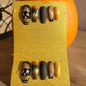 Pumpkin Spiced Press on Nails